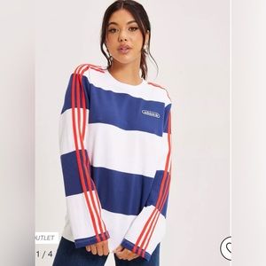 Adidas Originals long Sleeve Strip Shirt with matching Leggings
